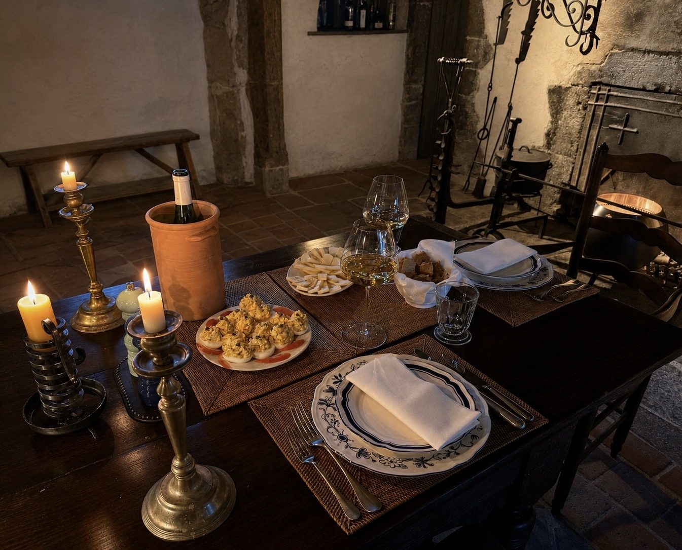 Candlelit medieval dinner