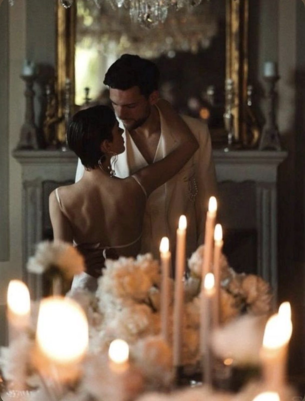 Candlelit dining at the château