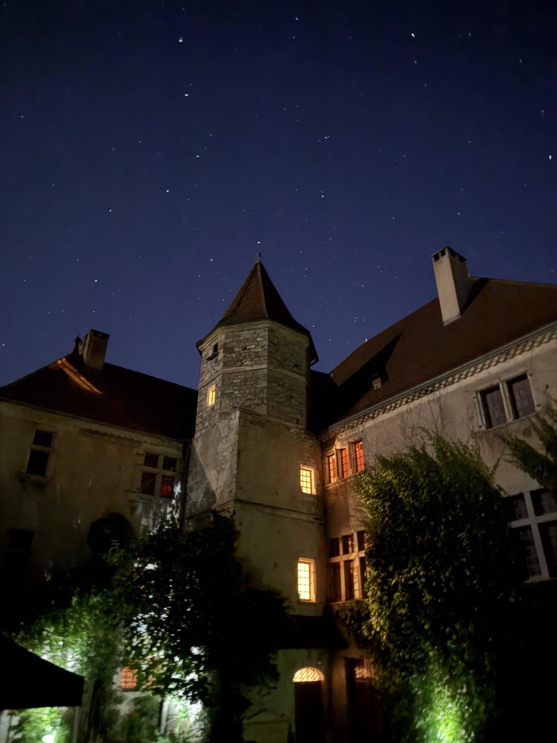 The château by night