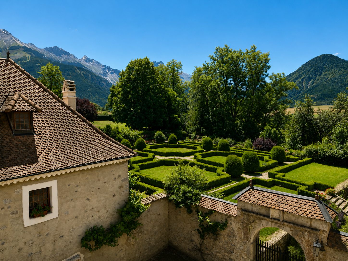 The terraced gardens